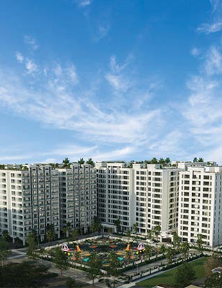 union luxury apartments bird eye view